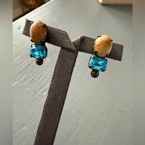 Sorrelli Crystal Brass Tone Earrings